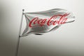 Coca cola photorealistic flag editorial