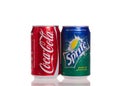 Coca cola and sprite cans