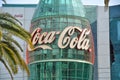 Coca Cola store logo name on the Las Vegas Boulevard, famous The Strip street in Las Vegas Royalty Free Stock Photo