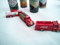 Coca Cola Vintage vehicles and old bottles