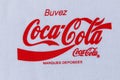 Coca Cola written in French language