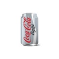 Coca-cola light can isolated on white background