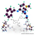 Cocaine molecule structure Royalty Free Stock Photo