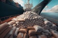 Cocaine shipping warehouse Illegal drug production. Neural network AI generated