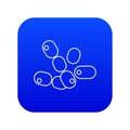 Coccus bacilli icon blue vector Royalty Free Stock Photo