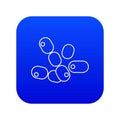 Coccus bacilli icon blue vector