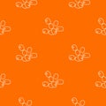Coccus bacilli pattern vector orange