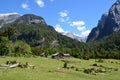 Granite mountains in the CochamÃÂ³ Valley, Lakes Region of Southern Chile.