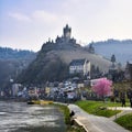 Cochem Castle at the hill near Rhine, Germany