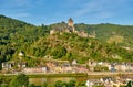 Cochem town in Germany on Moselle river with Reichsburg castle Royalty Free Stock Photo