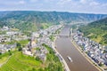 Cochem town at Moselle river Mosel with Middle Ages castle in Germany Royalty Free Stock Photo