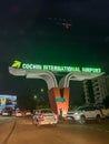 COCHIN, KERALA, INDIA -20 MAY 2023: Maine Entrance view of Cochin International Airport , Kochi, Kerala, India