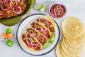 Cochinita Pibil, Mexican tacos Mayan cuisine from Yucatan Mexico