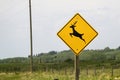 A Deer Crossing Sign