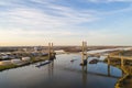 Cochrane Bridge over Mobile River on the Alabama gulf coast Royalty Free Stock Photo