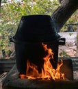 Cocina tradicional Cultura color red  Traditional kitchen Culture Royalty Free Stock Photo