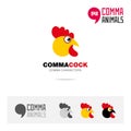animal concept icon set and modern brand identity logo template and app symbol based on comma sign