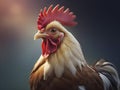 Cock-a-Doodle Close-Up: A Bold Rooster Gracing the Forefront Royalty Free Stock Photo