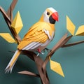 Eye-catching Cockatiel Paper Craft With Polygon Design