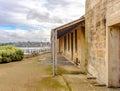 Cockatoo island Sydney, Australia, Historical stone prison building built by convicts for solitary confinement of prisoners, tall