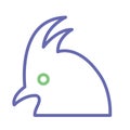 Cockatoo Isolated Vector icon that can be easily modified or edited Royalty Free Stock Photo