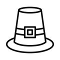 Cockel hat icon, Thanksgiving related vector Royalty Free Stock Photo