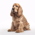 Cocker Spaniel breed dog isolated on a clean white background Royalty Free Stock Photo