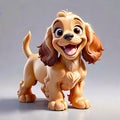 Cocker spaniel happy canine puppy dog laughing Royalty Free Stock Photo