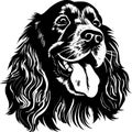 Cocker spaniel - minimalist and flat logo - vector illustration Royalty Free Stock Photo