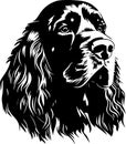 Cocker spaniel - minimalist and simple silhouette - vector illustration Royalty Free Stock Photo