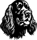 Cocker spaniel - minimalist and simple silhouette - vector illustration Royalty Free Stock Photo