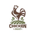 Cockerel and chicken logo template Royalty Free Stock Photo