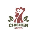 Cockerel and chicken logo template Royalty Free Stock Photo