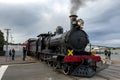 The Cockle Train prepares to depart Goolwa station in South Australia.