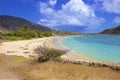 Cockleshell beach in St Kitts, Caribbean Royalty Free Stock Photo