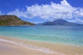 Cockleshell beach in St Kitts, Caribbean Royalty Free Stock Photo