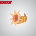 Cockleshell Flat Icon. Seashell Vector Element Can Be Used For Cockleshell, Seashell, Scallop Design Concept. Royalty Free Stock Photo