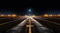 cockpit airport runway lights Royalty Free Stock Photo