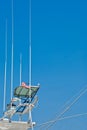 Cockpit and atennas on a fishing yacht