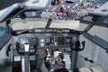 Cockpit of a Boeing 737 airplane Royalty Free Stock Photo