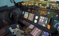 Cockpit of a Boeing 737 airplane Royalty Free Stock Photo