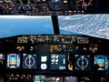 Cockpit of a Boeing 737 airplane Royalty Free Stock Photo