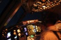 Cockpit Boeing 767 at night Royalty Free Stock Photo