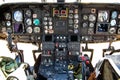 Cockpit of Boeing Vertol CH-46 Sea Knight of the United States Marine Corps landed on the beach at Coney Island in Brooklyn