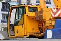 Cockpit of a crane vehicle Royalty Free Stock Photo
