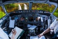 Cockpit flight on Manawaiopuna Falls Royalty Free Stock Photo