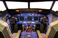 Cockpit of an homemade Flight Simulator - Boeing 737/800 Royalty Free Stock Photo