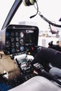 Cockpit inside a helicopter in Perth, Australia