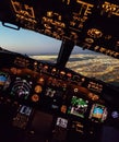 Cockpit at Night Royalty Free Stock Photo