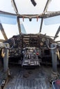 Cockpit of an old russian plane